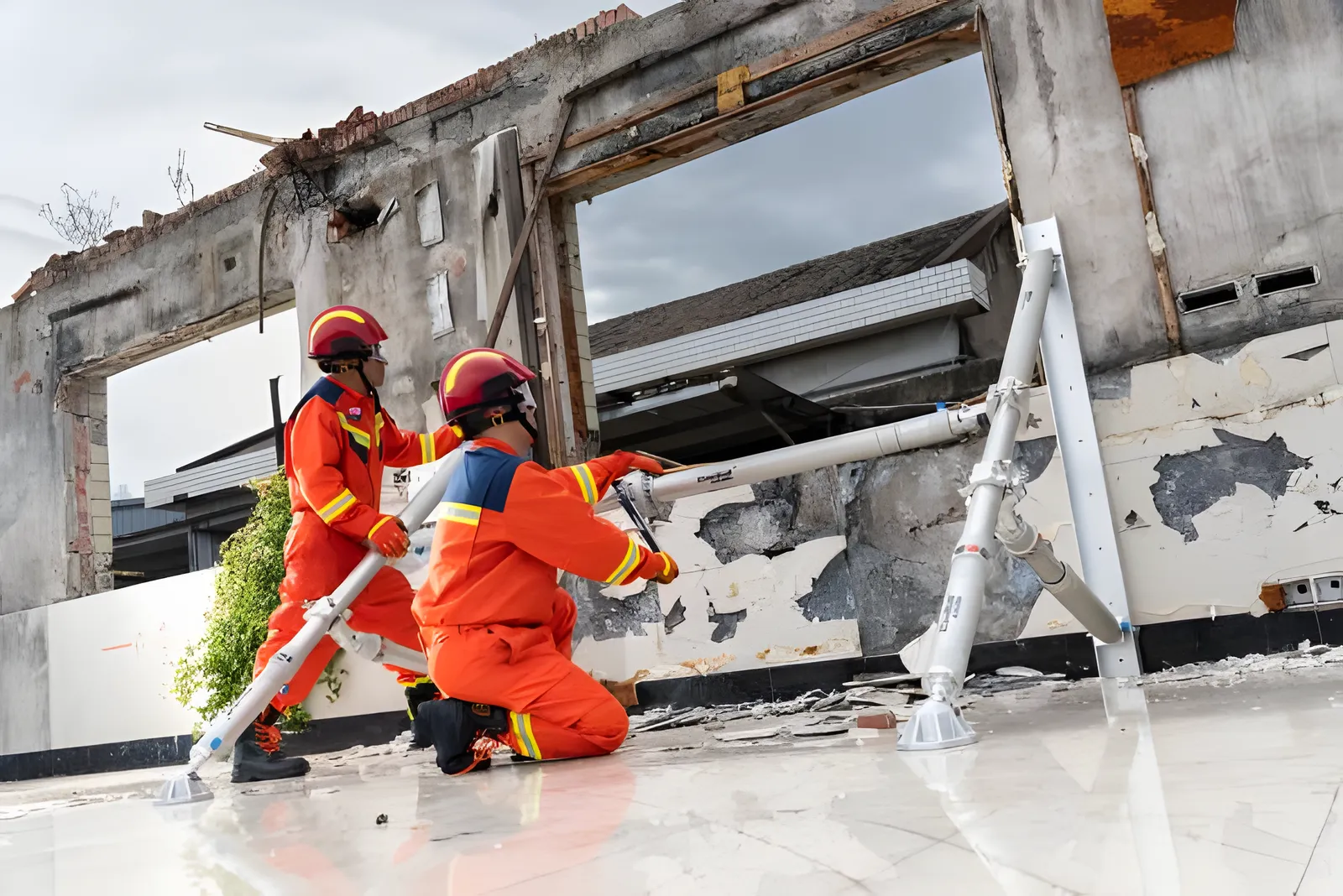 CenTall rescue struts during shoring and vehicle stabilisation.